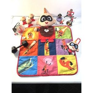 The Incredibles lot lanaze soft cloth baby book With Collectible Figures Toys P7